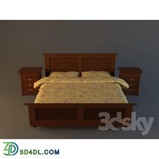 Bed - Bed and nightstand Giorgio Piotti