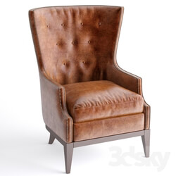 Arm chair - Oak Leather Chair 