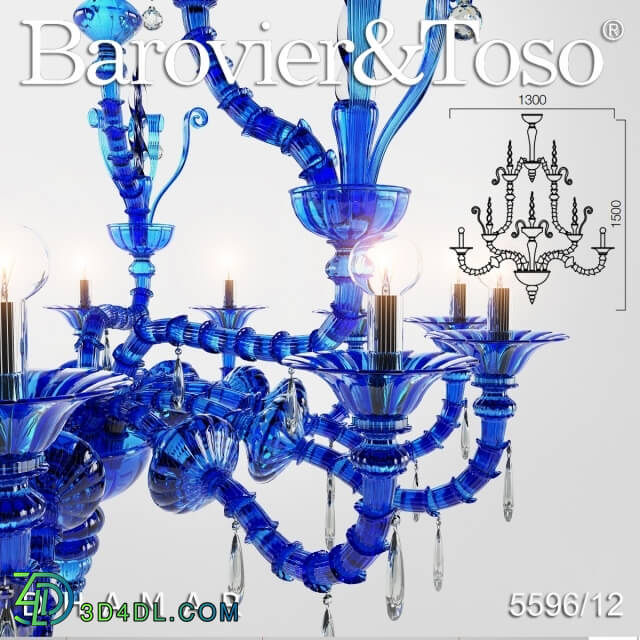 Ceiling light - Barovier _amp_ Toso - Dhamar 5596_12 murano glass