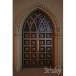 Doors - entrance door in the Gothic style 