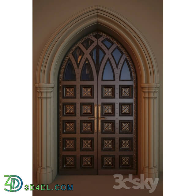 Doors - entrance door in the Gothic style