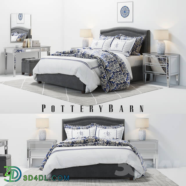 Bed - Pottery Barn Tamsen Bed set 02