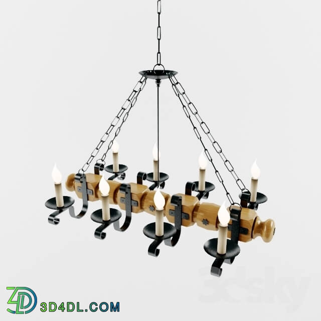 Ceiling light - Chandelier logs