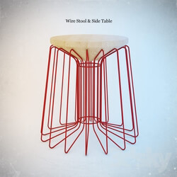 Table - Wire Stool _ Side Table 