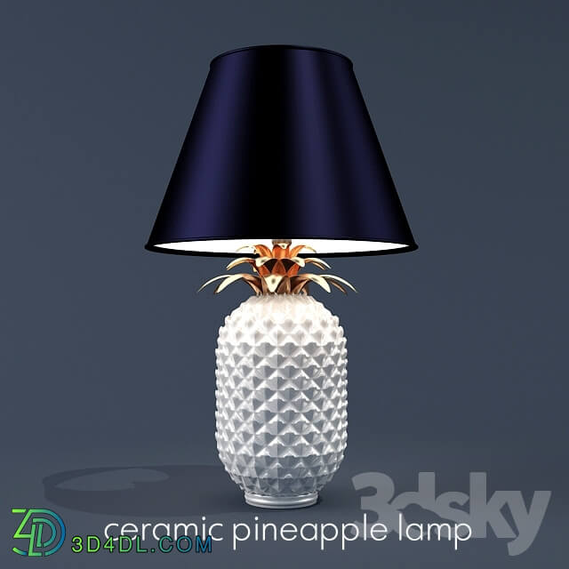 Table lamp - ceramic pineapple lamp