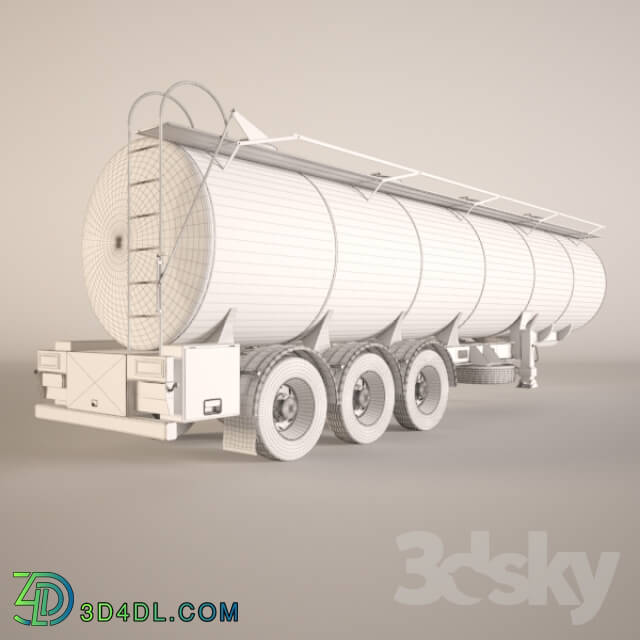 Transport - Gasoline Fuel Tanker Trailer - Semitrailer tank for fuel transportation