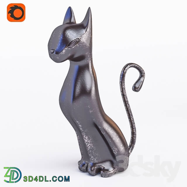 Sculpture - Statuette of a cat