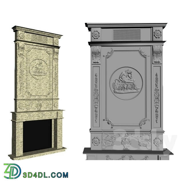 Fireplace - Kamin_x3d_02