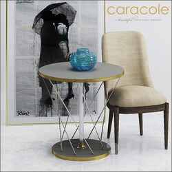 Table _ Chair - CARACOLE ART MET-ENDTAB-003 