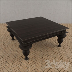 Table - Colonial Coffee Table Hand Rubbed Black 