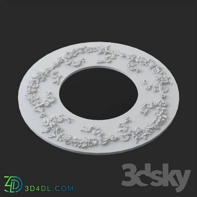 Decorative plaster - Rosette bladed 53