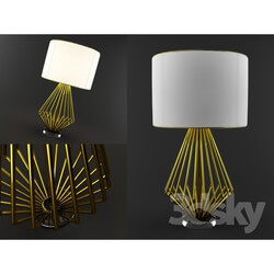 Table lamp - TRUMAN GOLD LEAF TABLE LAMP 