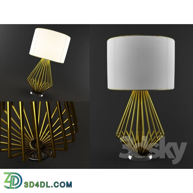 Table lamp - TRUMAN GOLD LEAF TABLE LAMP