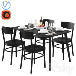 Table _ Chair - IKEA LISABO AND IDOLF 