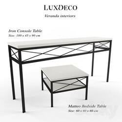 Table - Veranda console and night table 