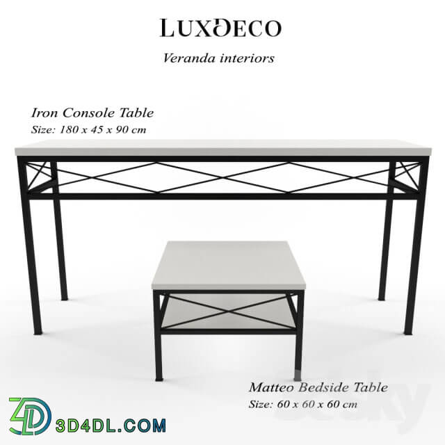 Table - Veranda console and night table