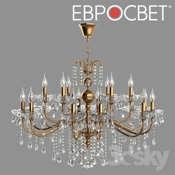 Ceiling light - OM Chandelier with crystal Eurosvet 3600_18 Strotskis 
