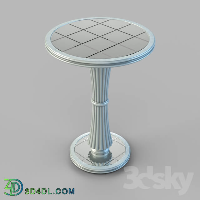 Table - OM Side Table Fratelli Barri FLORENCE in Silver Leaf Finish_ FB.ST.FL.101