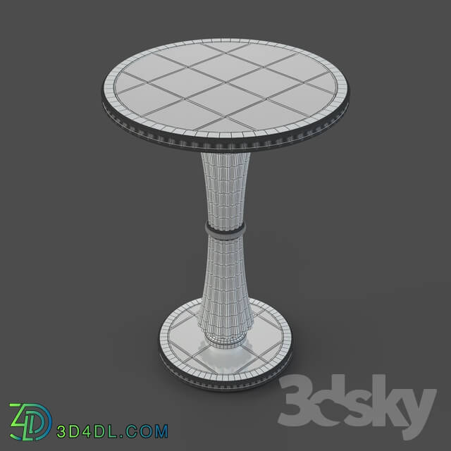 Table - OM Side Table Fratelli Barri FLORENCE in Silver Leaf Finish_ FB.ST.FL.101