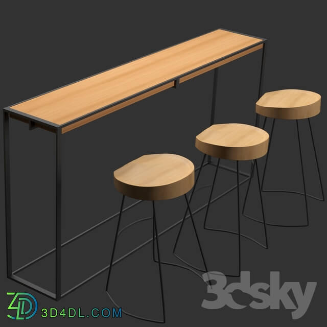 Table _ Chair - Bar counter with chairs