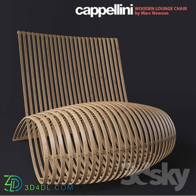 Arm chair - Cappellini wooden lounge chair