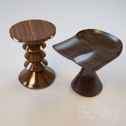 Chair - Carved wooden chairs-stools 