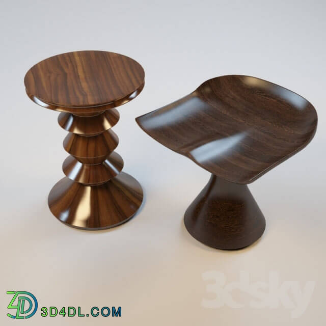 Chair - Carved wooden chairs-stools