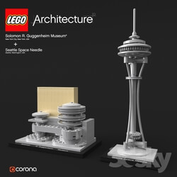 Toy - LEGO Architecture Guggenheim _ Seattle Space Needle 