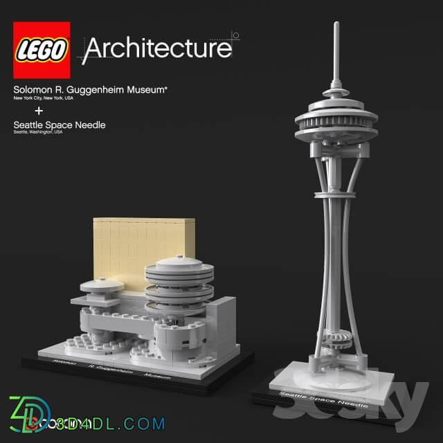 Toy - LEGO Architecture Guggenheim _ Seattle Space Needle