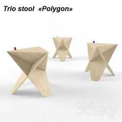 Chair - Trio stool polygon 