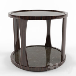 Table - Ebony Wooden Table With Stone Top 