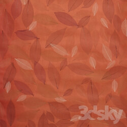 Wall covering - Natural wallpaper _Leaves_ prima Rojo _ 