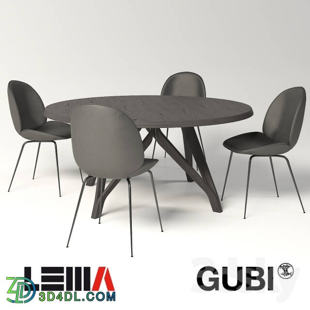 Table _ Chair - Gubi _ Beetle Dining _amp_ Lema _ Wow