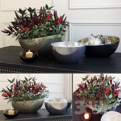 Decorative set - Decorative set with peppers by Kelly Hoppen 