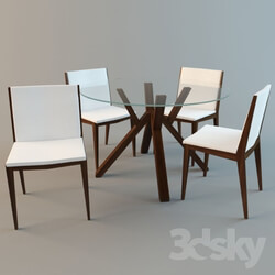 Table _ Chair - DINING TABLE IMPEX MIKADO_ CHAIR DIAMOND IMPEX 