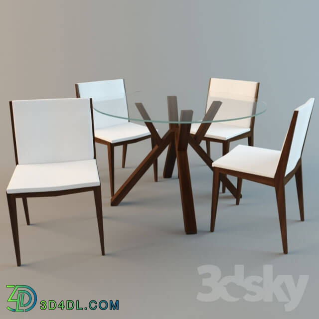 Table _ Chair - DINING TABLE IMPEX MIKADO_ CHAIR DIAMOND IMPEX