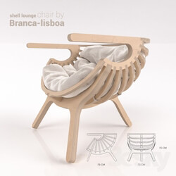 Arm chair - Shell lounge chair by Branca-Lisboa 