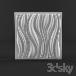 Other decorative objects - 3D panel WallArt WAVES 