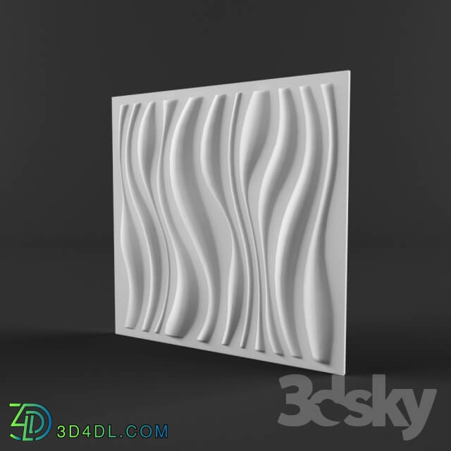 Other decorative objects - 3D panel WallArt WAVES