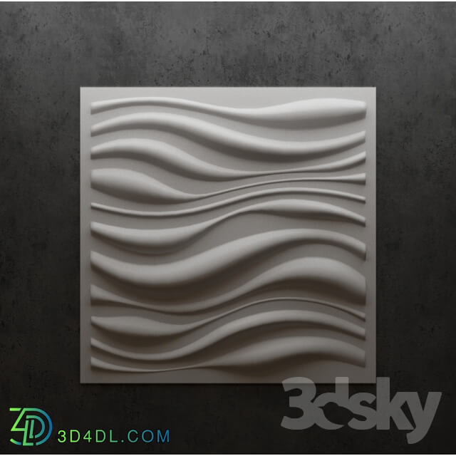 Other decorative objects - 3D panel WallArt WAVES