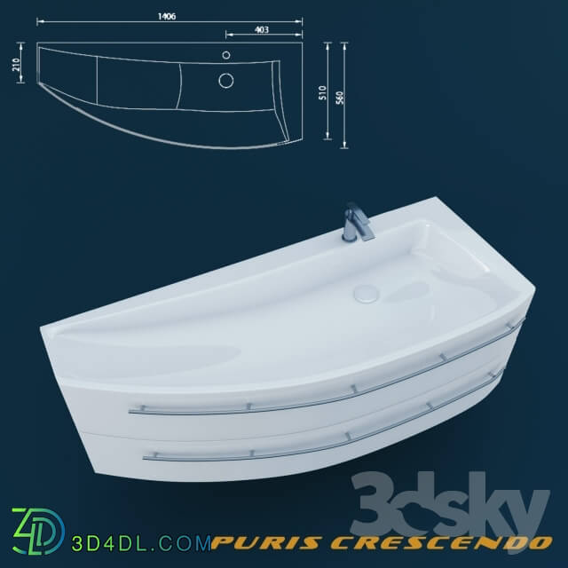 Wash basin - Puris Crescendo Collection