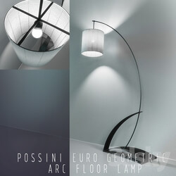 Floor lamp - Possini Euro Geometric Arc Floor Lamp 