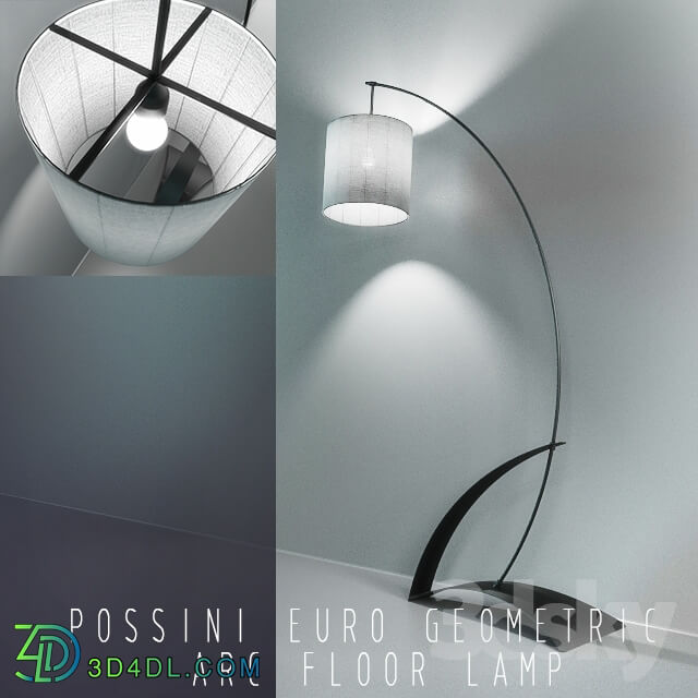 Floor lamp - Possini Euro Geometric Arc Floor Lamp