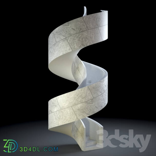 Staircase - Spiral Stair _ Unwrap UVW