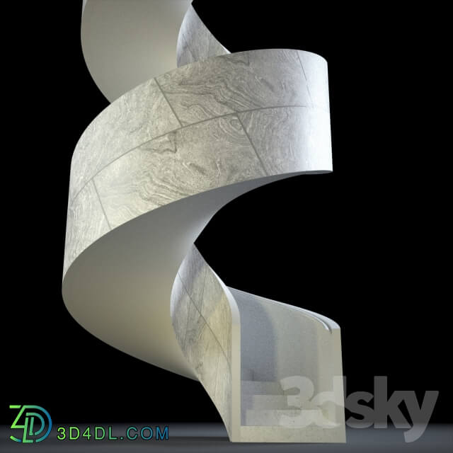 Staircase - Spiral Stair _ Unwrap UVW