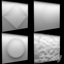 Decorative plaster - parametric wall pattern 