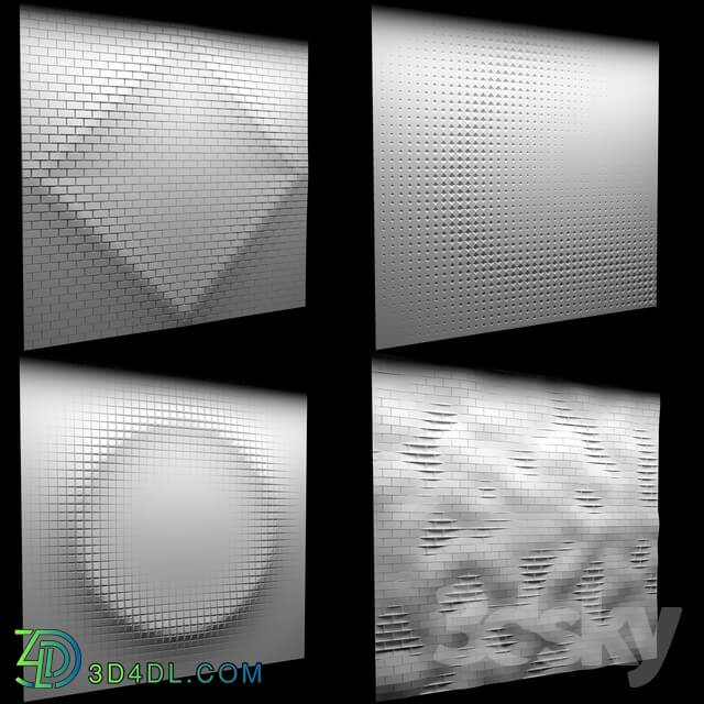 Decorative plaster - parametric wall pattern