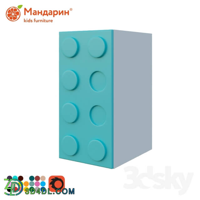 Wardrobe - Single door wardrobe_ Legoland series