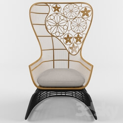 Arm chair - B_b Italia Crinoline high armchair 