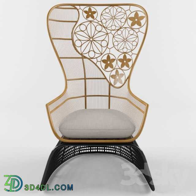 Arm chair - B_b Italia Crinoline high armchair